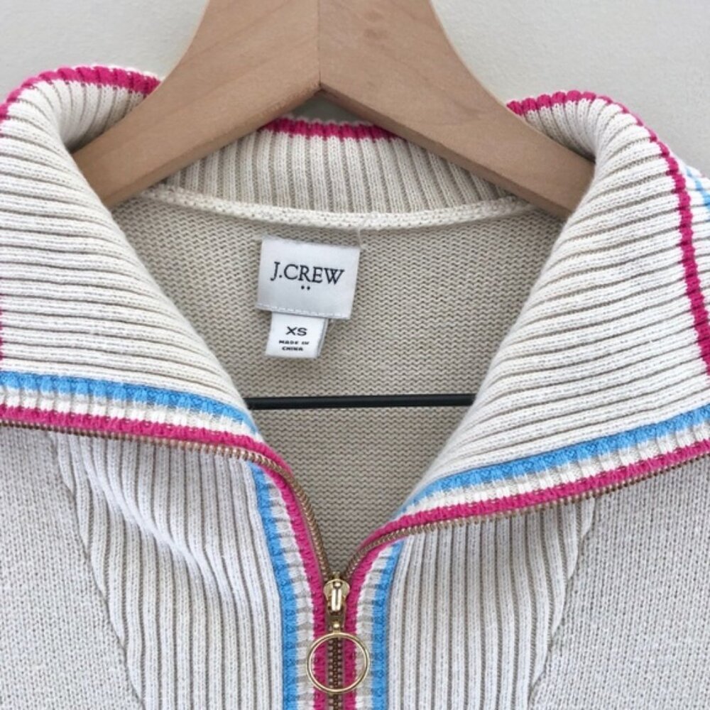Jcrew Striped Half-Zip Pullover - image 2